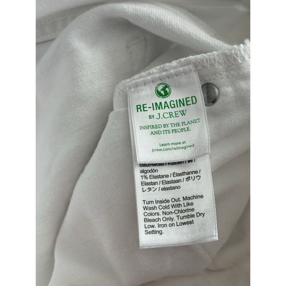 J.‎ Crew Slim Wide Leg Jeans  Women's Size 31   White Denim - Picture 9 of 14